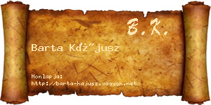 Barta Kájusz névjegykártya